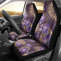 Hawaii Car Seat Cover Purple Polynesian Monstera Patterns DT05 - Polynesian Pride