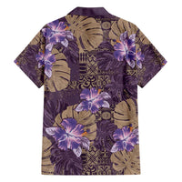Hawaii Hawaiian Shirt Purple Polynesian Monstera Patterns DT05 - Polynesian Pride