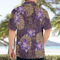 Hawaii Hawaiian Shirt Purple Polynesian Monstera Patterns DT05 - Polynesian Pride