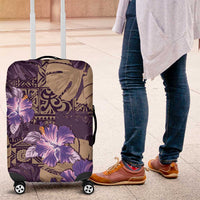 Hawaii Luggage Cover Purple Polynesian Monstera Patterns DT05 Purple - Polynesian Pride