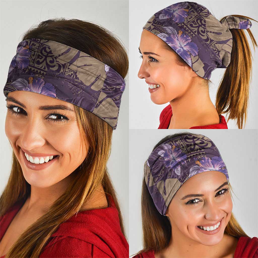 Hawaii Neck Gaiter Purple Polynesian Monstera Patterns DT05 - Polynesian Pride