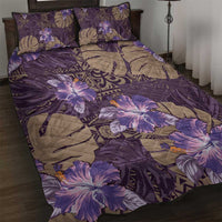 Hawaii Quilt Bed Set Purple Polynesian Monstera Patterns DT05 Purple - Polynesian Pride