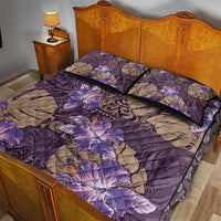 Hawaii Quilt Bed Set Purple Polynesian Monstera Patterns DT05 - Polynesian Pride
