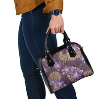 Hawaii Shoulder Handbag Purple Polynesian Monstera Patterns DT05 - Polynesian Pride