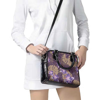 Hawaii Shoulder Handbag Purple Polynesian Monstera Patterns DT05 - Polynesian Pride