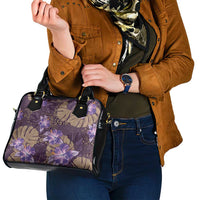 Hawaii Shoulder Handbag Purple Polynesian Monstera Patterns DT05 - Polynesian Pride