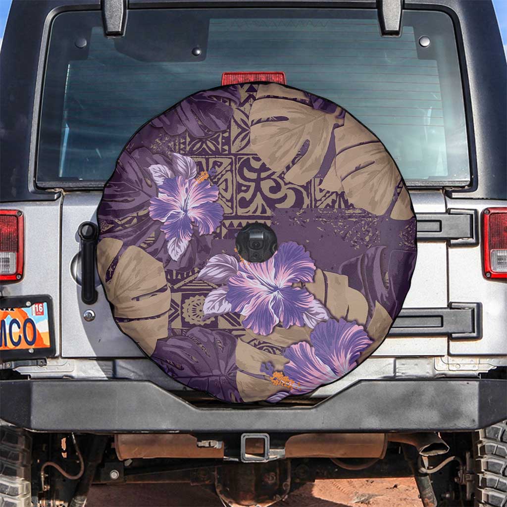 Hawaii Spare Tire Cover Purple Polynesian Monstera Patterns DT05 Purple - Polynesian Pride