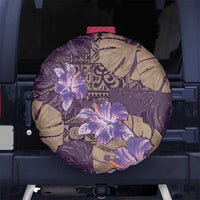 Hawaii Spare Tire Cover Purple Polynesian Monstera Patterns DT05 No hole Purple - Polynesian Pride