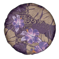 Hawaii Spare Tire Cover Purple Polynesian Monstera Patterns DT05 - Polynesian Pride