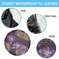 Hawaii Spare Tire Cover Purple Polynesian Monstera Patterns DT05 - Polynesian Pride