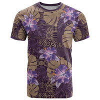 Hawaii T Shirt Purple Polynesian Monstera Patterns DT05 Purple - Polynesian Pride