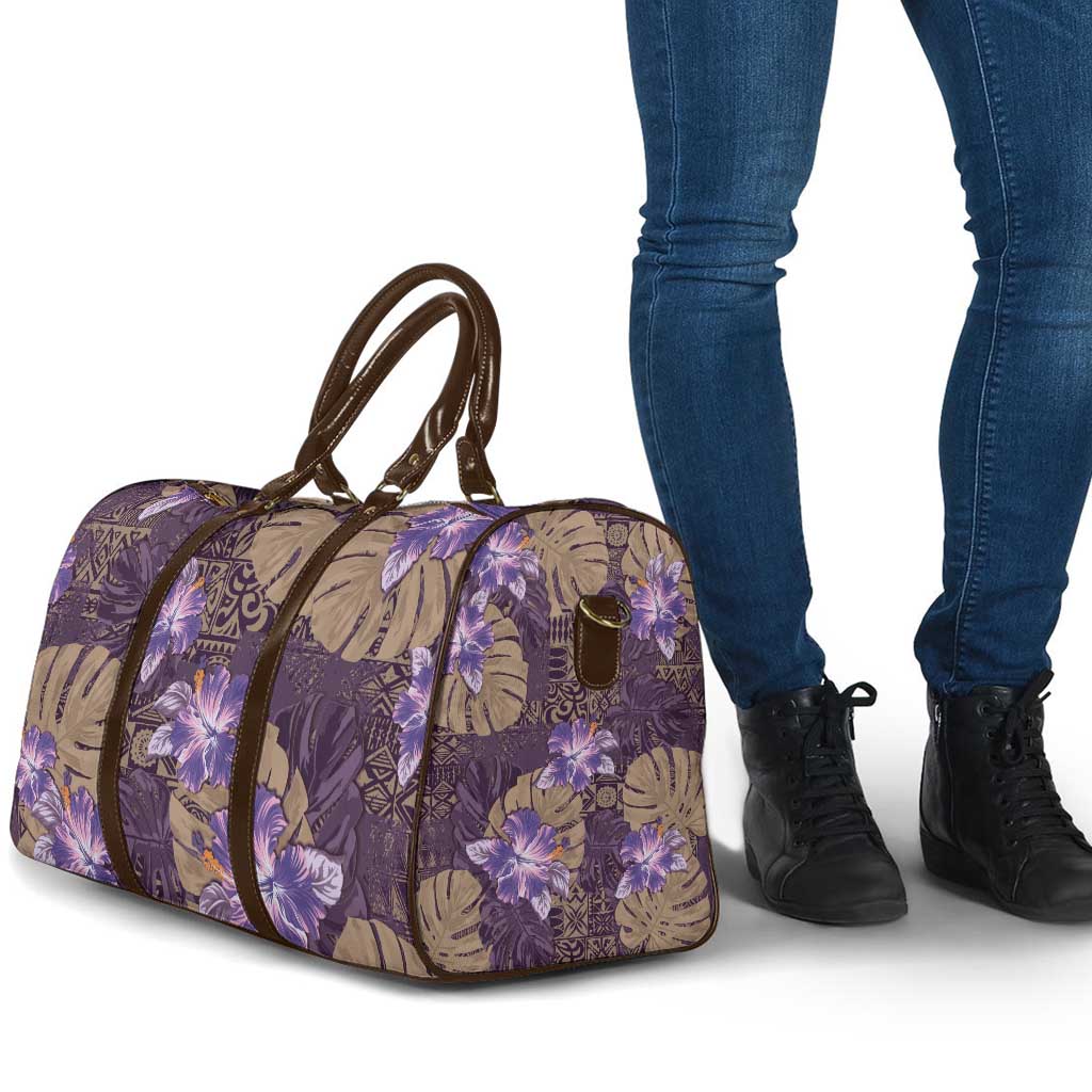 Hawaii Travel Bag Purple Polynesian Monstera Patterns DT05 - Polynesian Pride