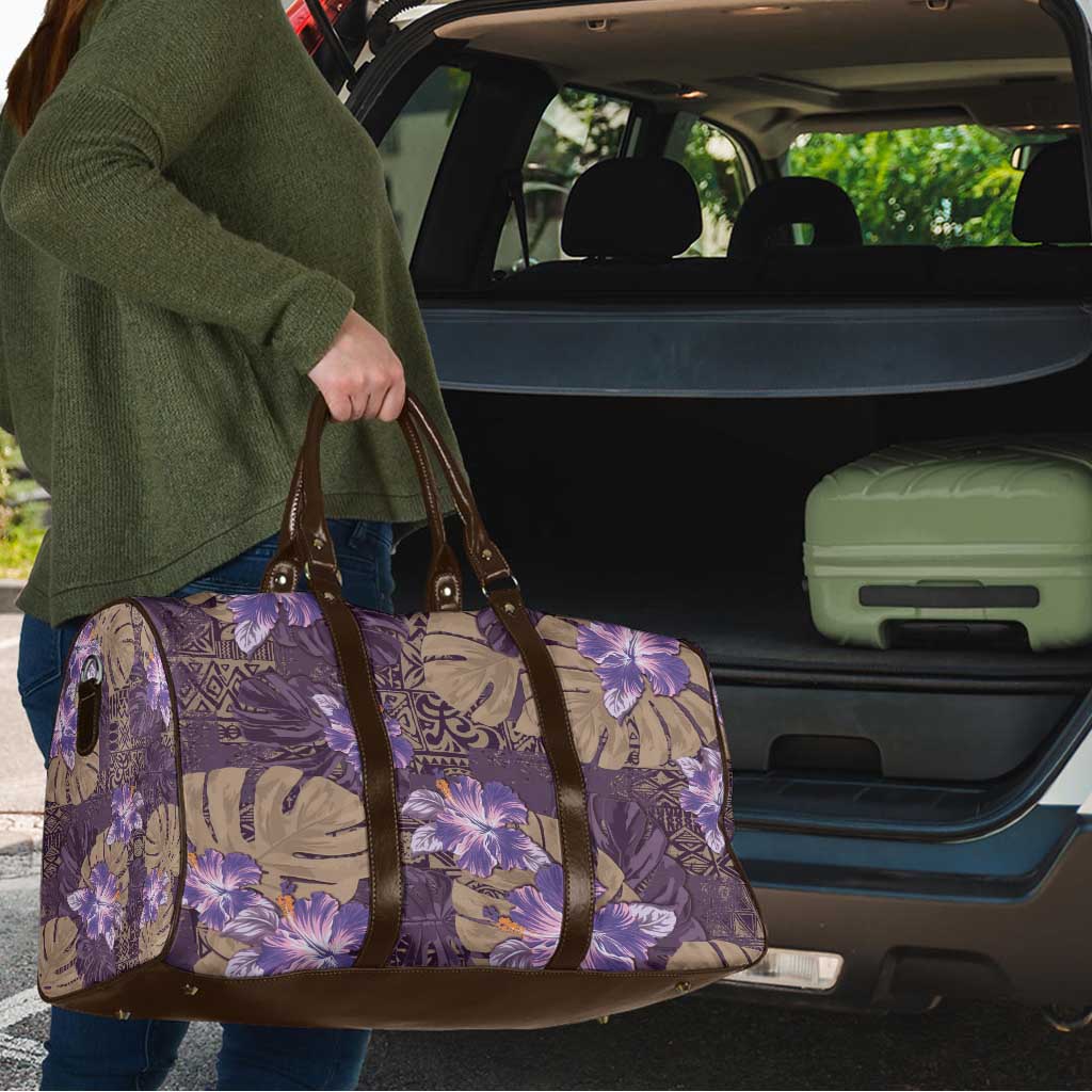 Hawaii Travel Bag Purple Polynesian Monstera Patterns DT05 - Polynesian Pride