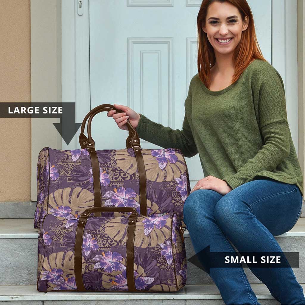 Hawaii Travel Bag Purple Polynesian Monstera Patterns DT05 - Polynesian Pride