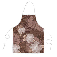Hawaii Apron Brown Polynesian Monstera Patterns DT05 Brown - Polynesian Pride