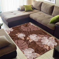 Hawaii Area Rug Brown Polynesian Monstera Patterns DT05 - Polynesian Pride