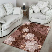 Hawaii Area Rug Brown Polynesian Monstera Patterns DT05 - Polynesian Pride