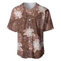 Hawaii Baseball Jersey Brown Polynesian Monstera Patterns DT05 Brown - Polynesian Pride
