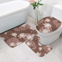 Hawaii Bathroom Set Brown Polynesian Monstera Patterns DT05 - Polynesian Pride