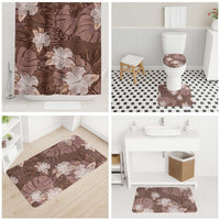 Hawaii Bathroom Set Brown Polynesian Monstera Patterns DT05 - Polynesian Pride