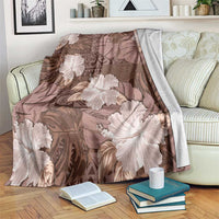 Hawaii Blanket Brown Polynesian Monstera Patterns DT05 Brown - Polynesian Pride