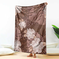 Hawaii Blanket Brown Polynesian Monstera Patterns DT05 - Polynesian Pride
