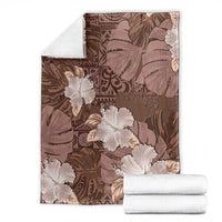 Hawaii Blanket Brown Polynesian Monstera Patterns DT05 - Polynesian Pride