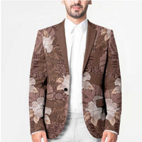 Hawaii Blazer Brown Polynesian Monstera Patterns DT05 - Polynesian Pride