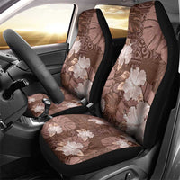 Hawaii Car Seat Cover Brown Polynesian Monstera Patterns DT05 - Polynesian Pride