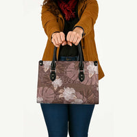 Hawaii Leather Bag Brown Polynesian Monstera Patterns DT05 Brown - Polynesian Pride