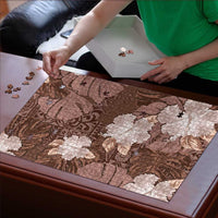 Hawaii Puzzle Brown Polynesian Monstera Patterns DT05 - Polynesian Pride