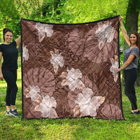 Hawaii Quilt Brown Polynesian Monstera Patterns DT05 - Polynesian Pride