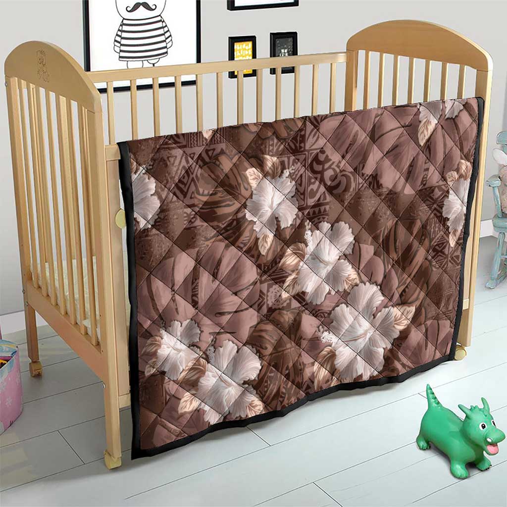 Hawaii Quilt Brown Polynesian Monstera Patterns DT05 - Polynesian Pride