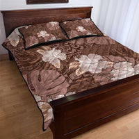 Hawaii Quilt Bed Set Brown Polynesian Monstera Patterns DT05 - Polynesian Pride