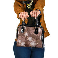 Hawaii Shoulder Handbag Brown Polynesian Monstera Patterns DT05 One Size Brown - Polynesian Pride