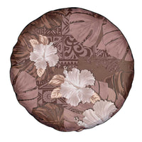 Hawaii Spare Tire Cover Brown Polynesian Monstera Patterns DT05 - Polynesian Pride