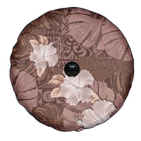 Hawaii Spare Tire Cover Brown Polynesian Monstera Patterns DT05 - Polynesian Pride
