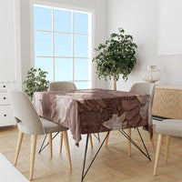 Hawaii Tablecloth Brown Polynesian Monstera Patterns DT05 - Polynesian Pride