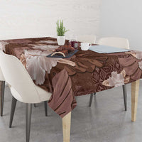 Hawaii Tablecloth Brown Polynesian Monstera Patterns DT05 - Polynesian Pride