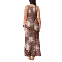 Hawaii Tank Maxi Dress Brown Polynesian Monstera Patterns DT05 - Polynesian Pride