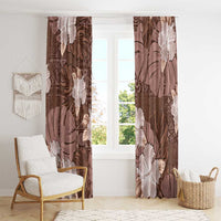 Hawaii Window Curtain Brown Polynesian Monstera Patterns DT05 - Polynesian Pride