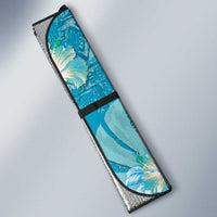 Hawaii Auto Sun Shade Teal Polynesian Monstera Patterns DT05 - Polynesian Pride