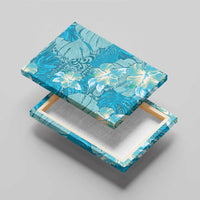 Hawaii Canvas Wall Art Teal Polynesian Monstera Patterns DT05 - Polynesian Pride