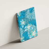 Hawaii Canvas Wall Art Teal Polynesian Monstera Patterns DT05 - Polynesian Pride