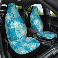 Hawaii Car Seat Cover Teal Polynesian Monstera Patterns DT05 One Size Teal - Polynesian Pride