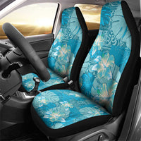 Hawaii Car Seat Cover Teal Polynesian Monstera Patterns DT05 - Polynesian Pride