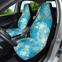 Hawaii Car Seat Cover Teal Polynesian Monstera Patterns DT05 - Polynesian Pride