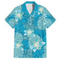 Hawaii Hawaiian Shirt Teal Polynesian Monstera Patterns DT05 Teal - Polynesian Pride