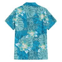 Hawaii Hawaiian Shirt Teal Polynesian Monstera Patterns DT05 - Polynesian Pride