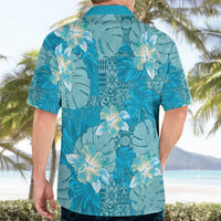 Hawaii Hawaiian Shirt Teal Polynesian Monstera Patterns DT05 - Polynesian Pride